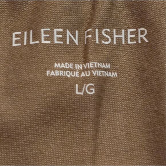 Eileen Fisher Beige Super Soft Organic Cotton Stretchy Cropped Pants Size Large - Picture 10 of 10